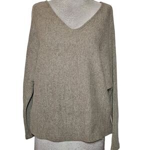 Tan V Neck Sweater Size Small